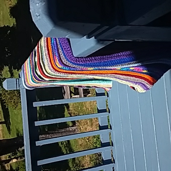 New small Throw/Baby Crocheted Afgan Blanket - Picture 6 of 7